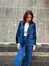 Blue Velvet Blazer Set